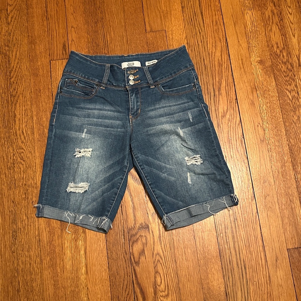 YMI Mid Rise Blue Denim Shorts
